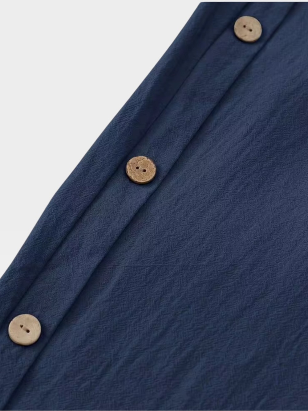 EMERY ROSE Navy Button Side Pant - Picture 3 of 6